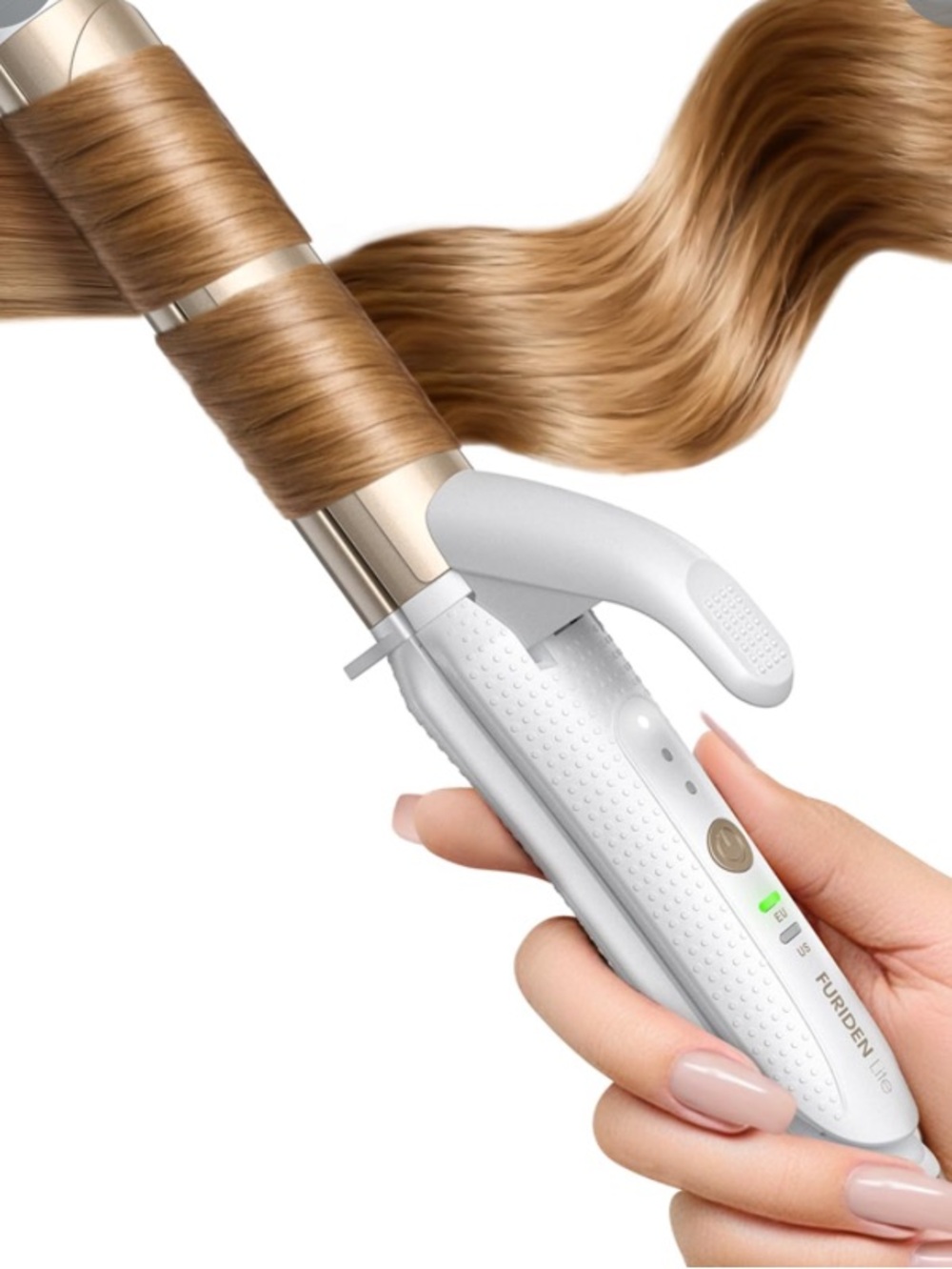 Furiden Lite Styling tools I inch, straightener and curler, White, NWT